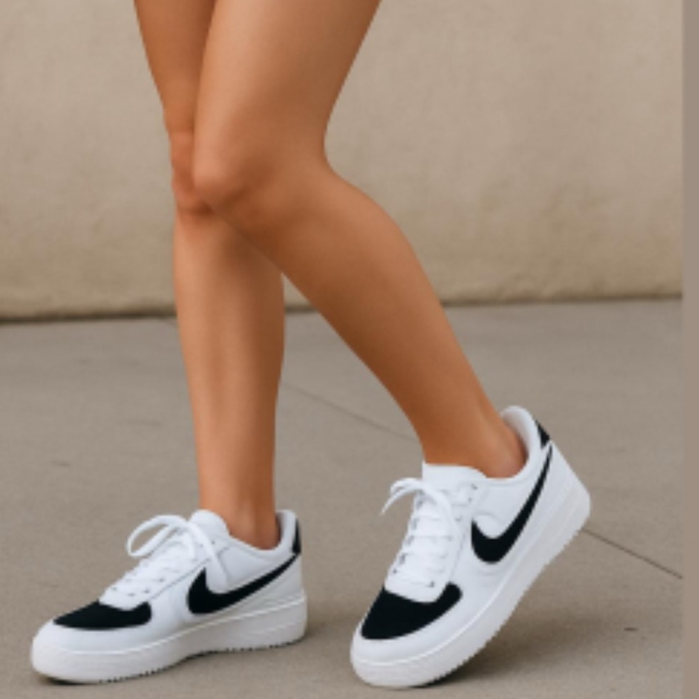 Nike Air Force One custom limited edition Black and White Sneakers size 7.5